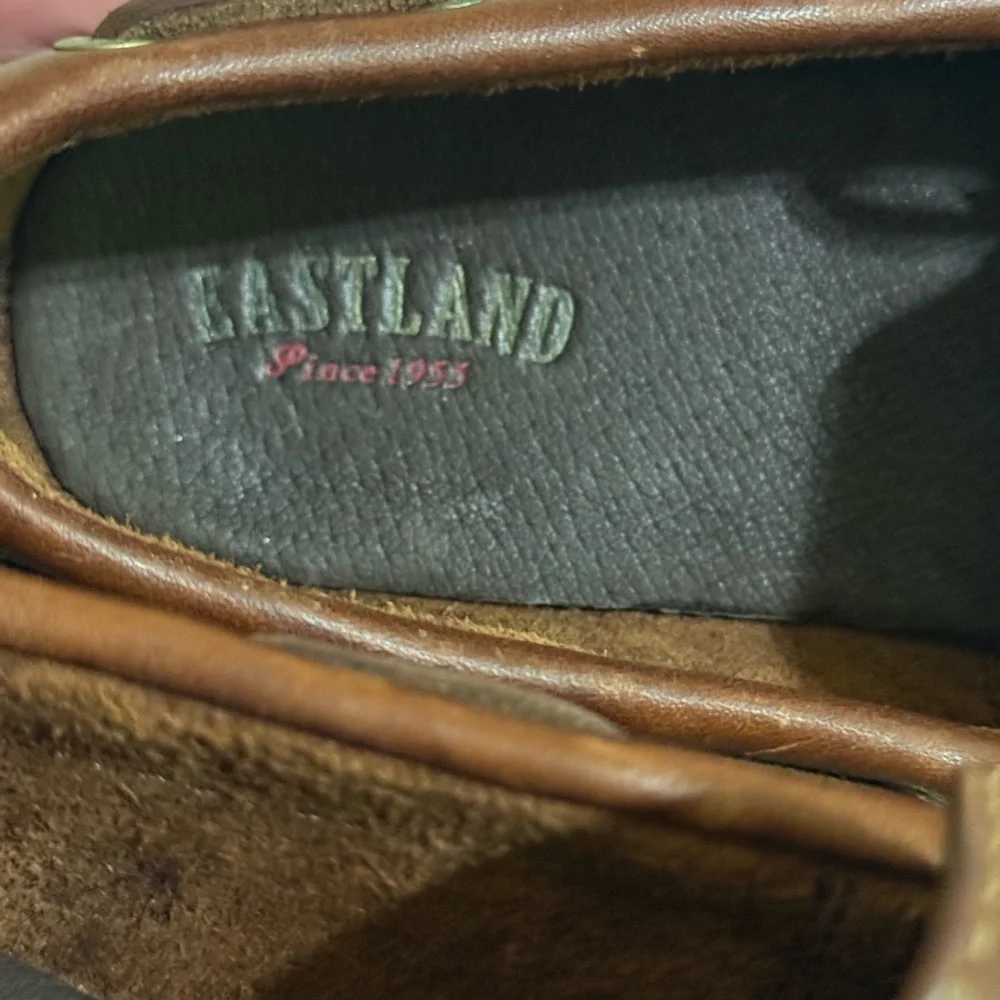 Eastland Brown Leather Boat Loafers